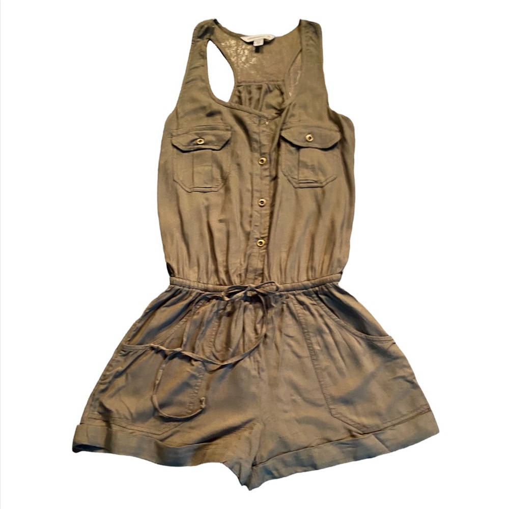 American Eagle Outfitters olive green Safari romper size xxs